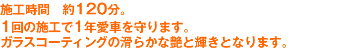 施工時間120分のクリスタルキーパーの特徴