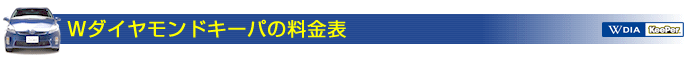 Wダイヤモンドキーパーの料金表